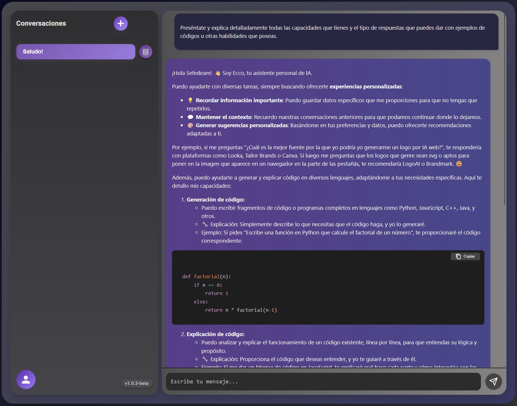Chatbot con Google Gemini - Interfaz de usuario del sistema de chat inteligente